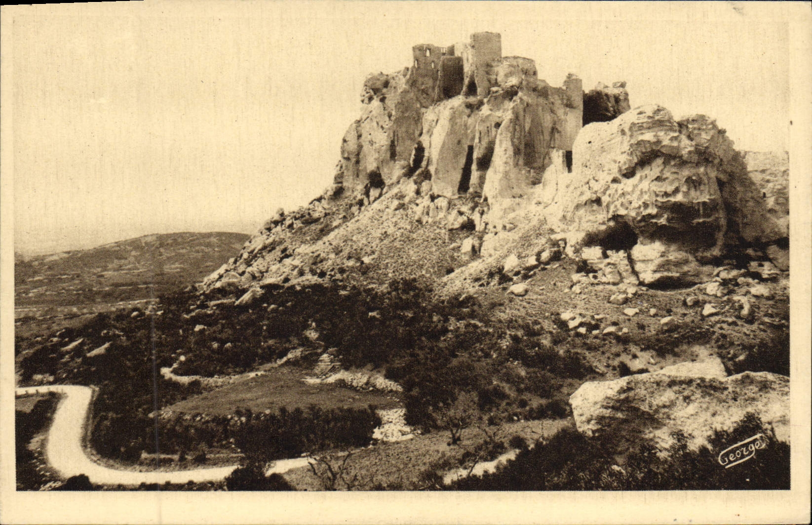CPA les Baux Chateau feodal