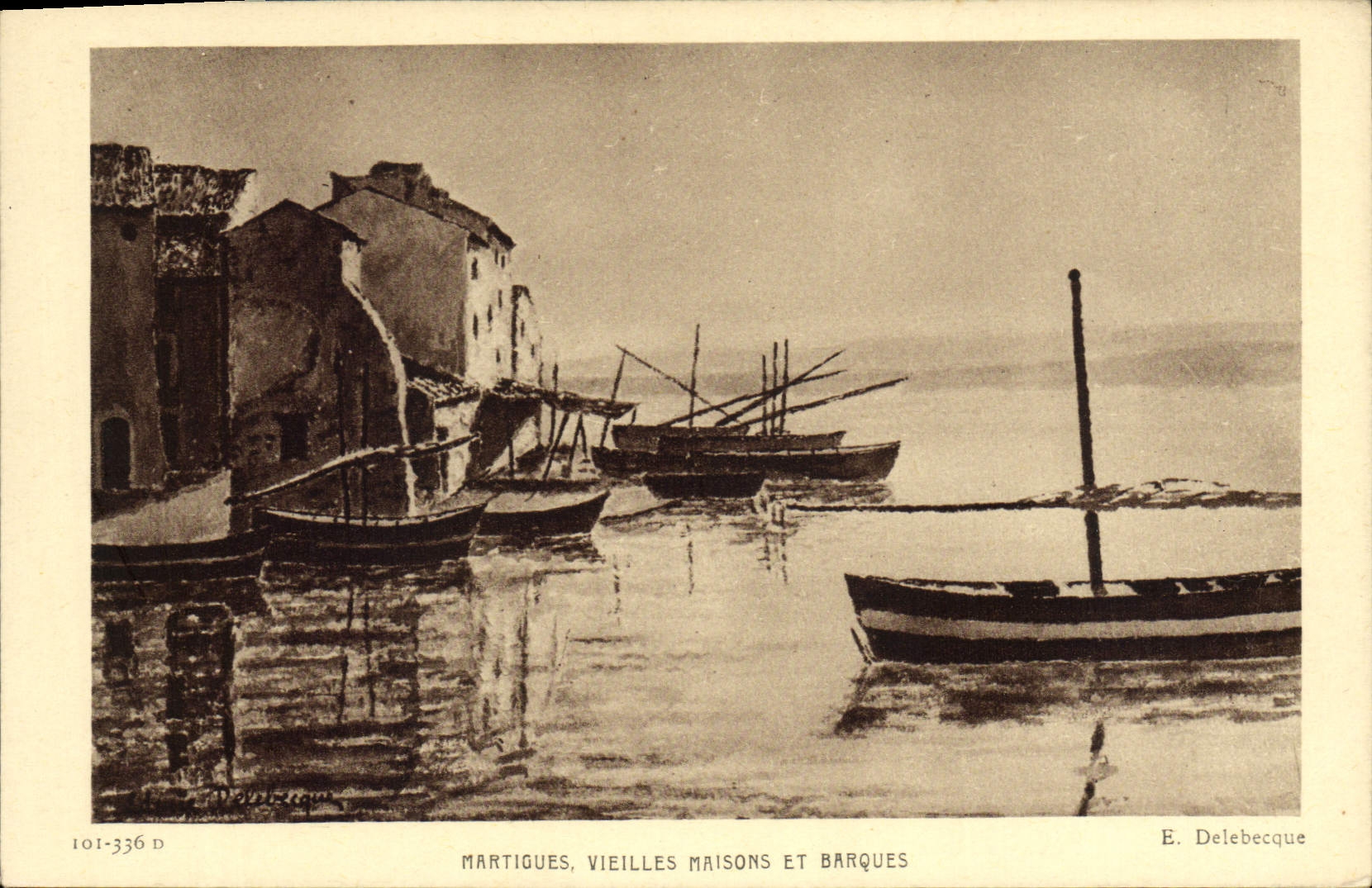 CPA Martigues Vieilles maisons et barques Bateaux 