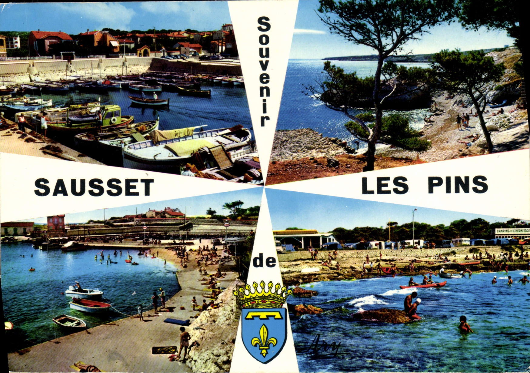 CPM Sausset les Bains Le port Calanque du four a chaux La plage Corniche