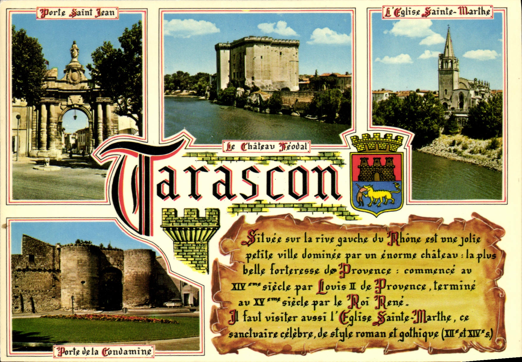 CPM Tarascon Souvenir de Provence
