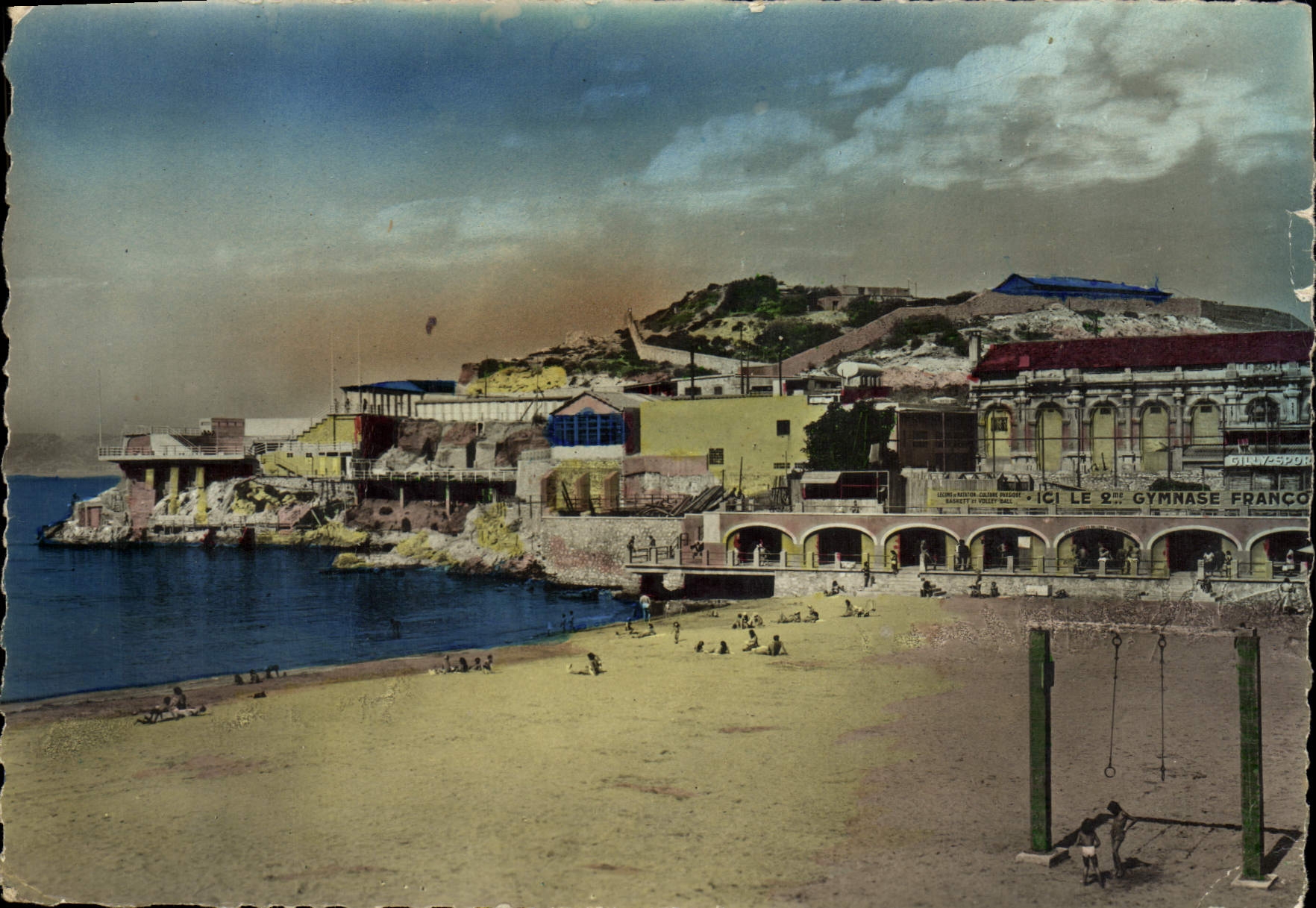 CPA Marseille La Plage et L'Etablissement de Bains