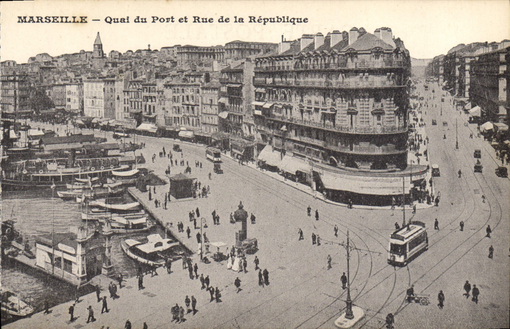 CPA Marseille Quai Du Port et Rue de la Republique