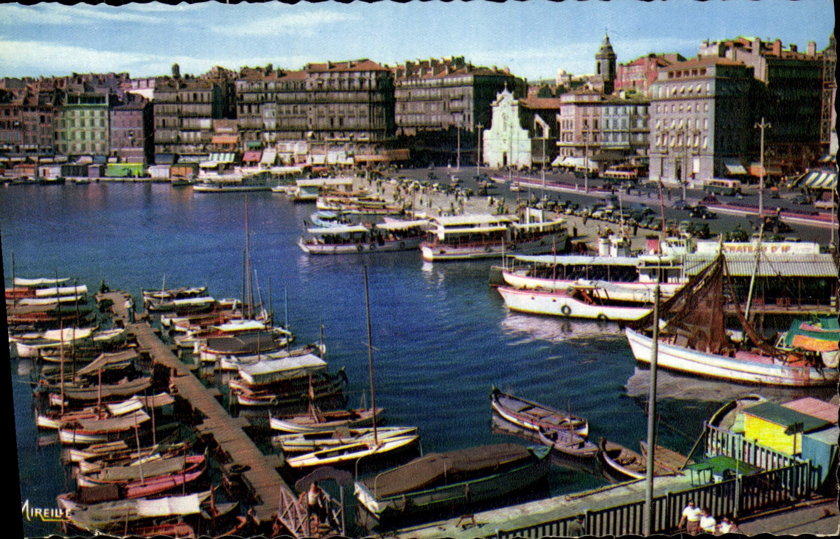 MODERN CARD Marseilles a Corner of the Old port and Qual of the Belgians