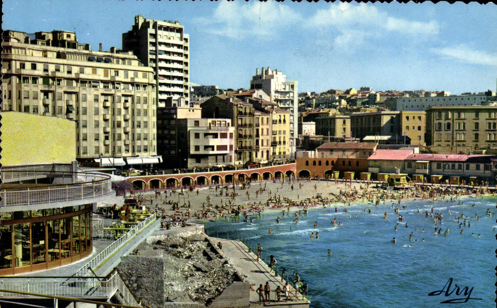 CPM Marseille promenade de la Comiche Plage des Catalans