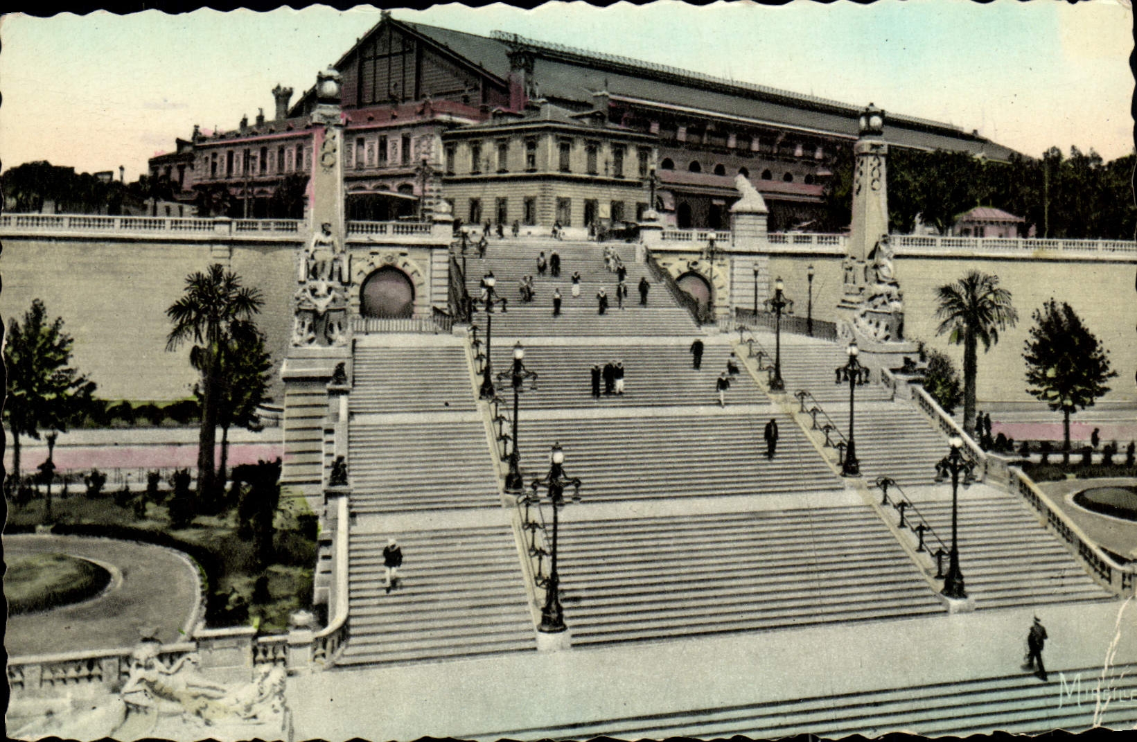 CPA Marseille Les Escaliers de la Gare