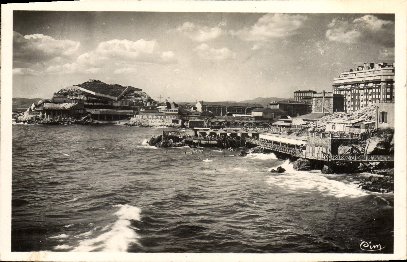 POSTAL Marsella de la VENDIMIA los catalanes de la cornisa