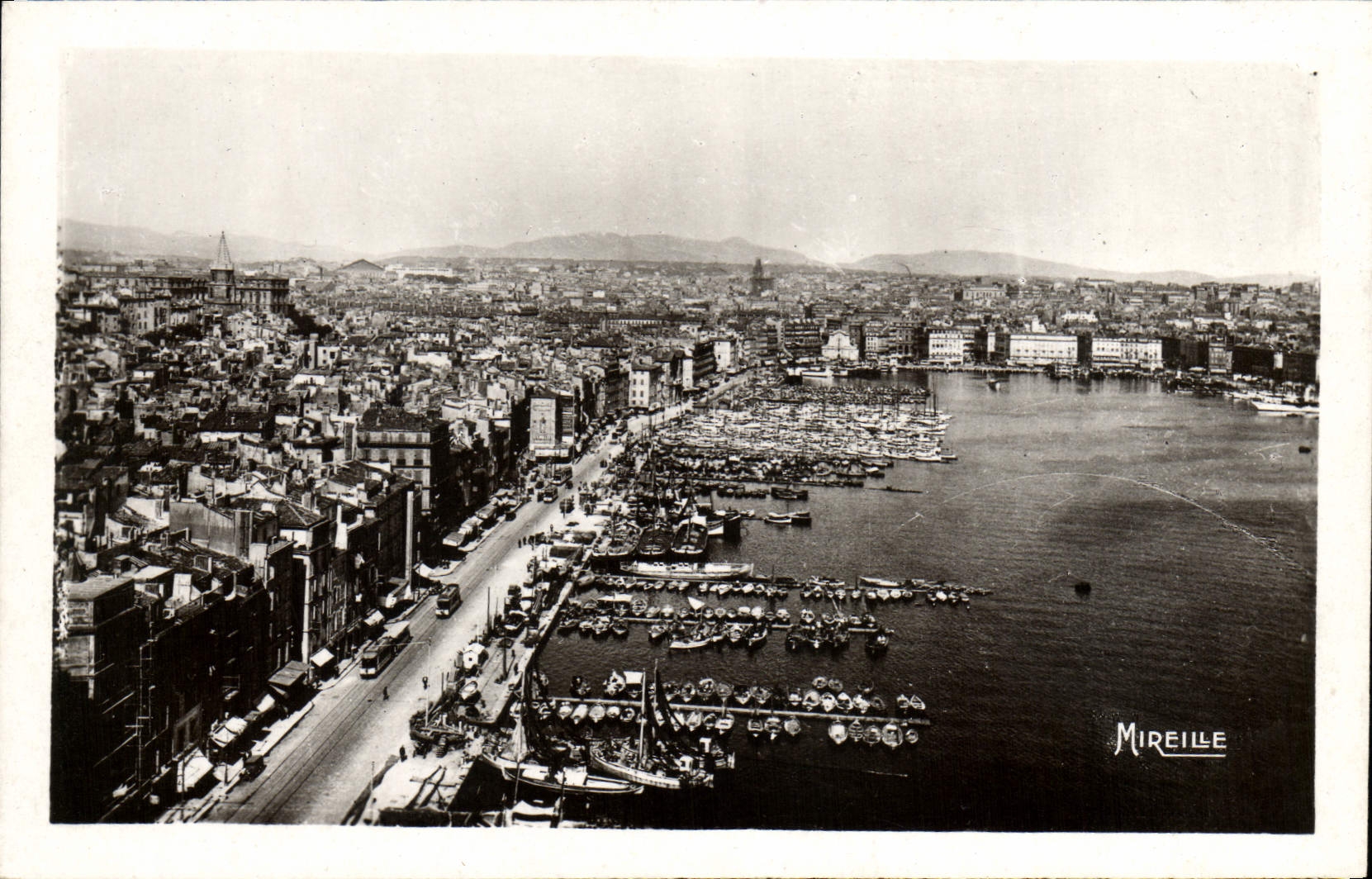CPA Marseille Le Vieux Port Vu Du Pont Transbordeur