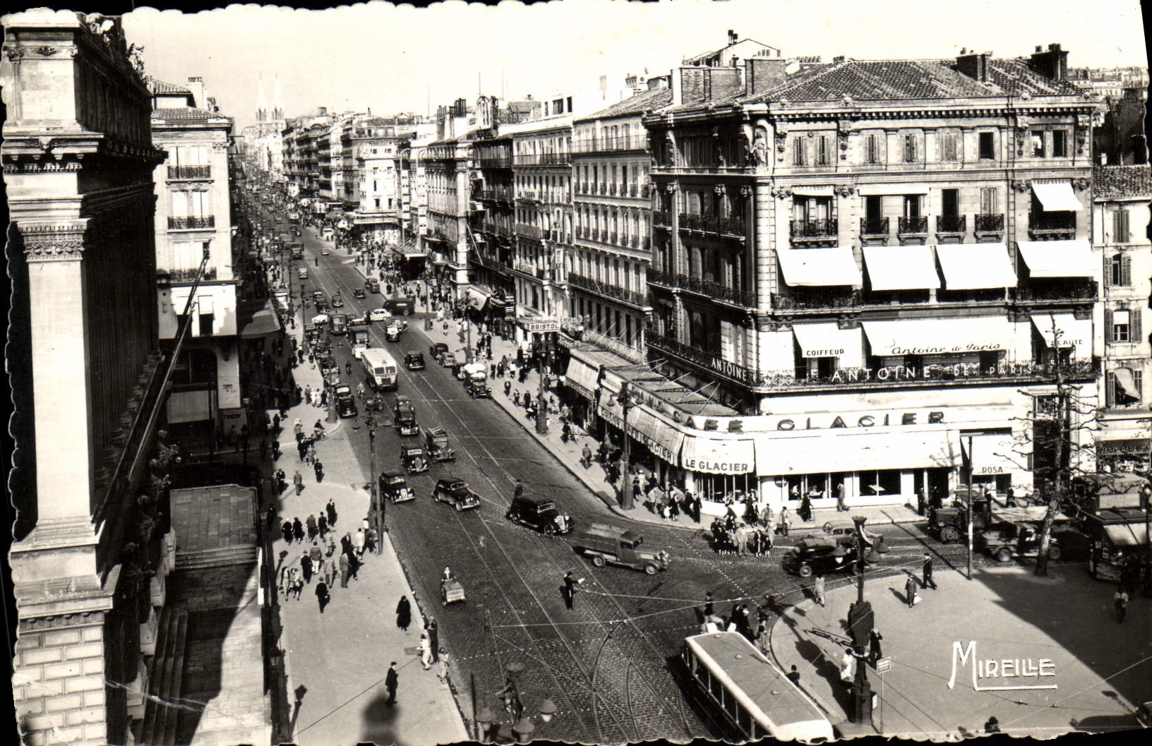 CPM Marseille La Canebiere l'Eglise Saint Vincent de Paul