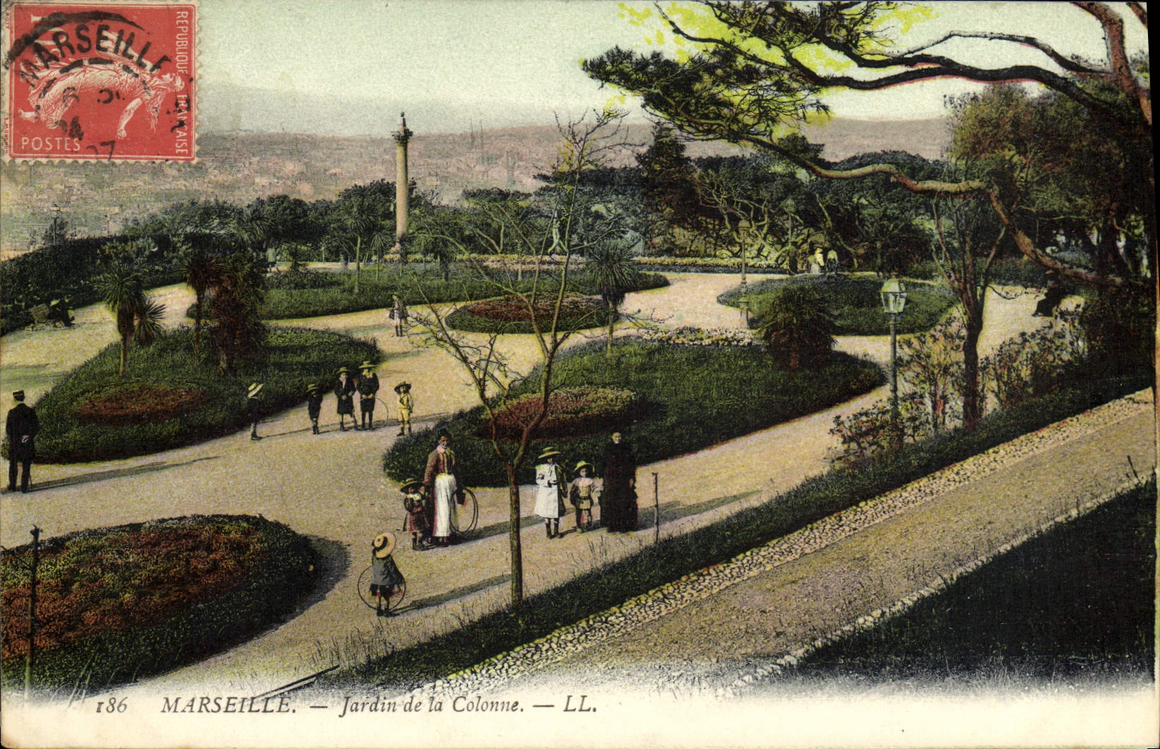 CPA Marseille Jardin de la Colonne 