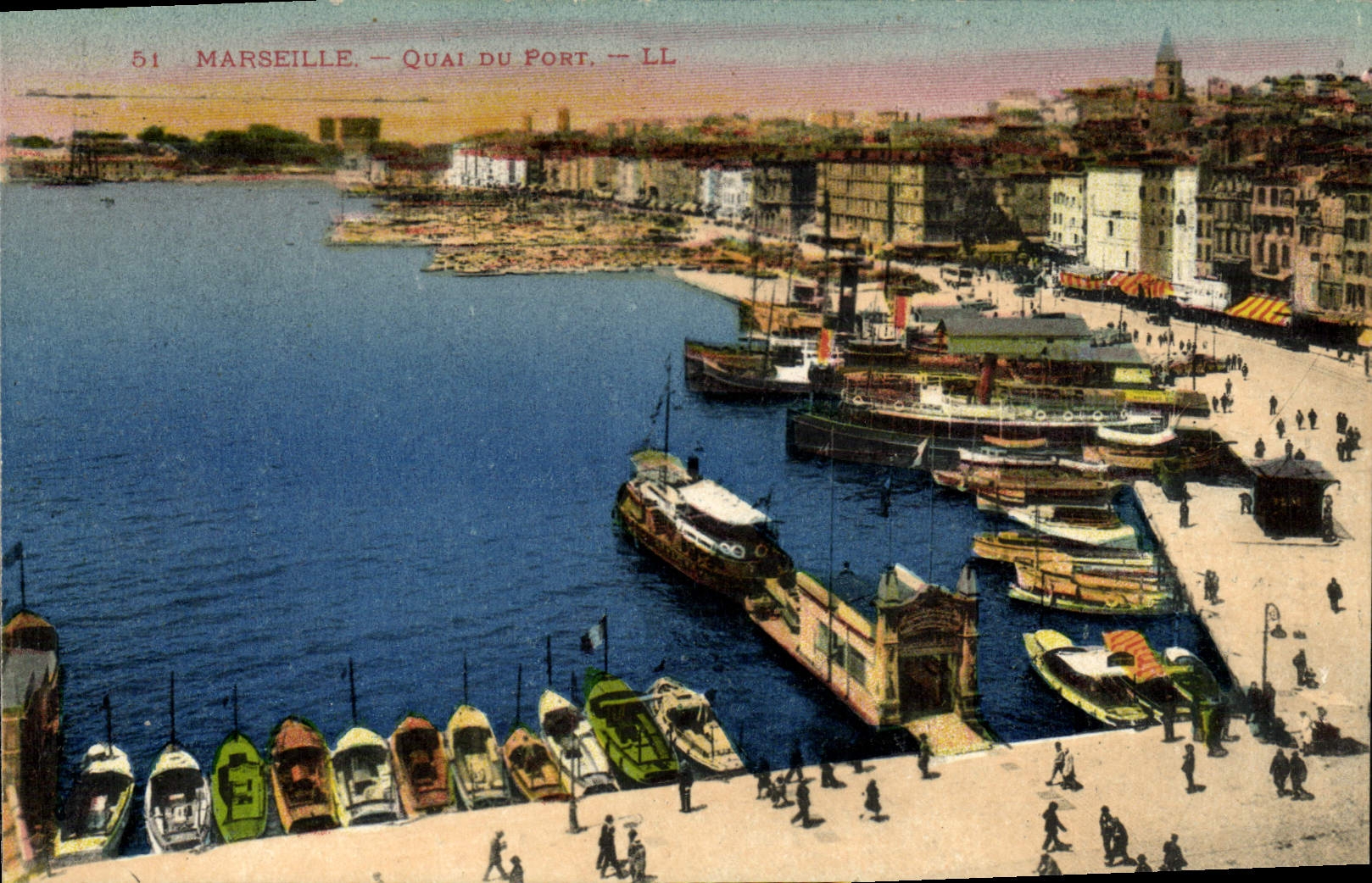 CPA Marseille Quai du Port Bateaux