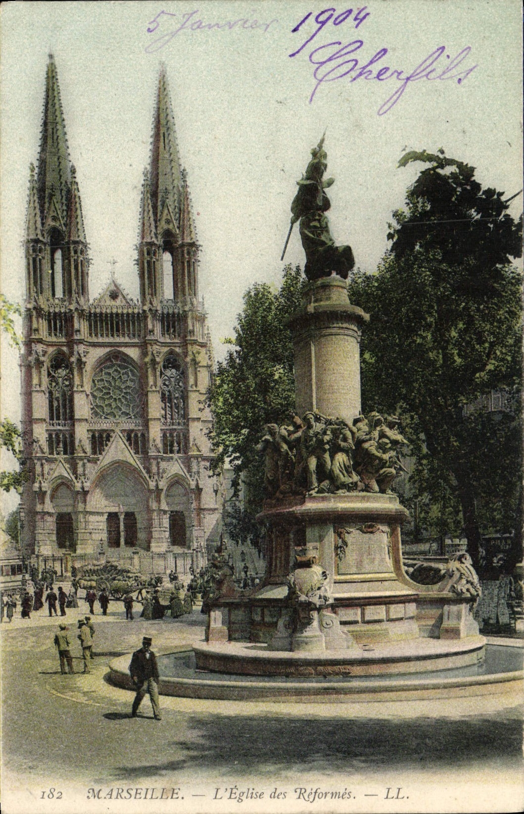 CPA Marseille L'Eglise des Reformes 