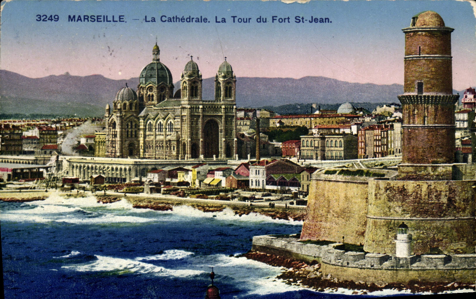 CPA Marseille La Cathedrale La Tour du Fort St Jean 