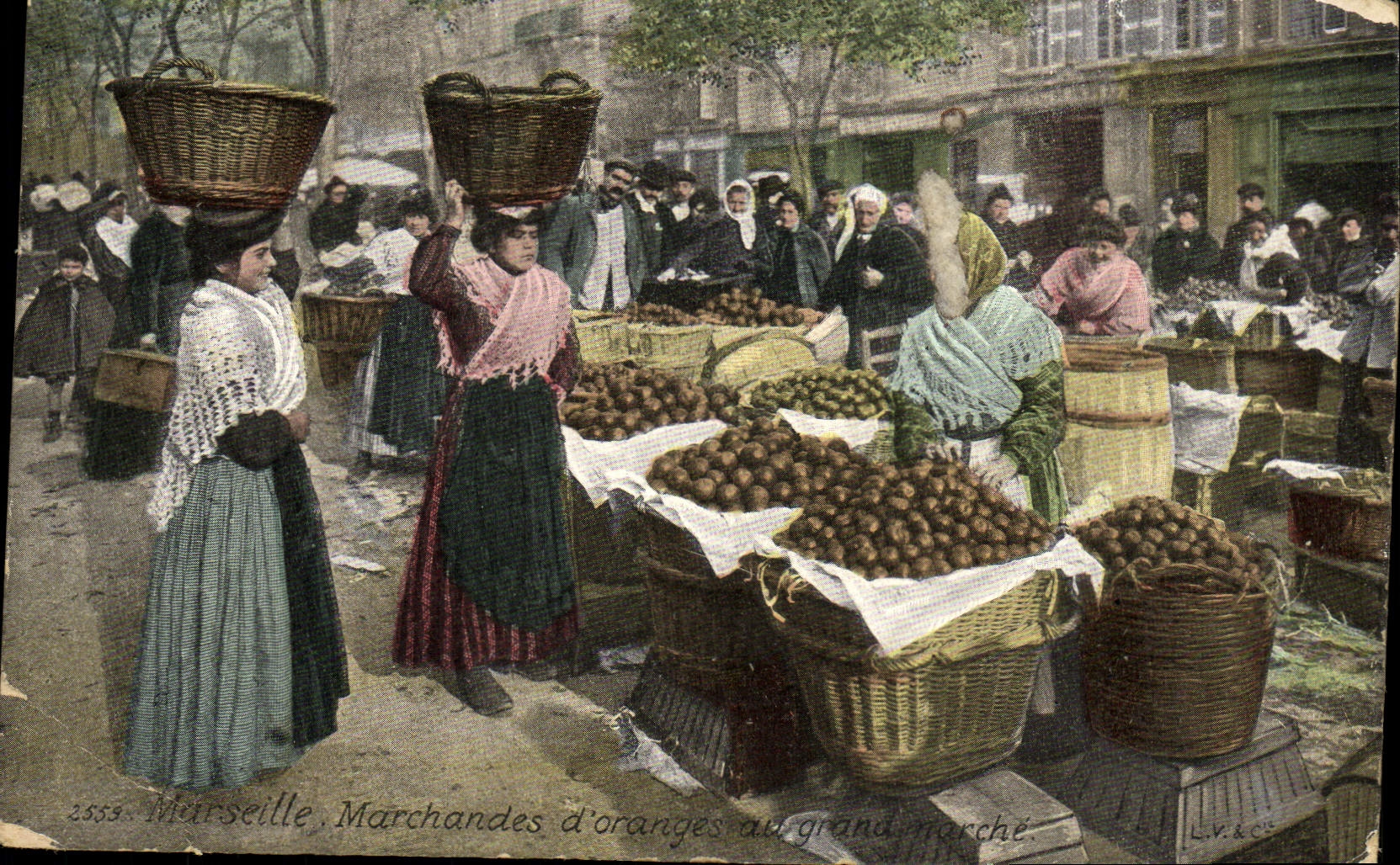 CPA Marseille Un coin du grand marche