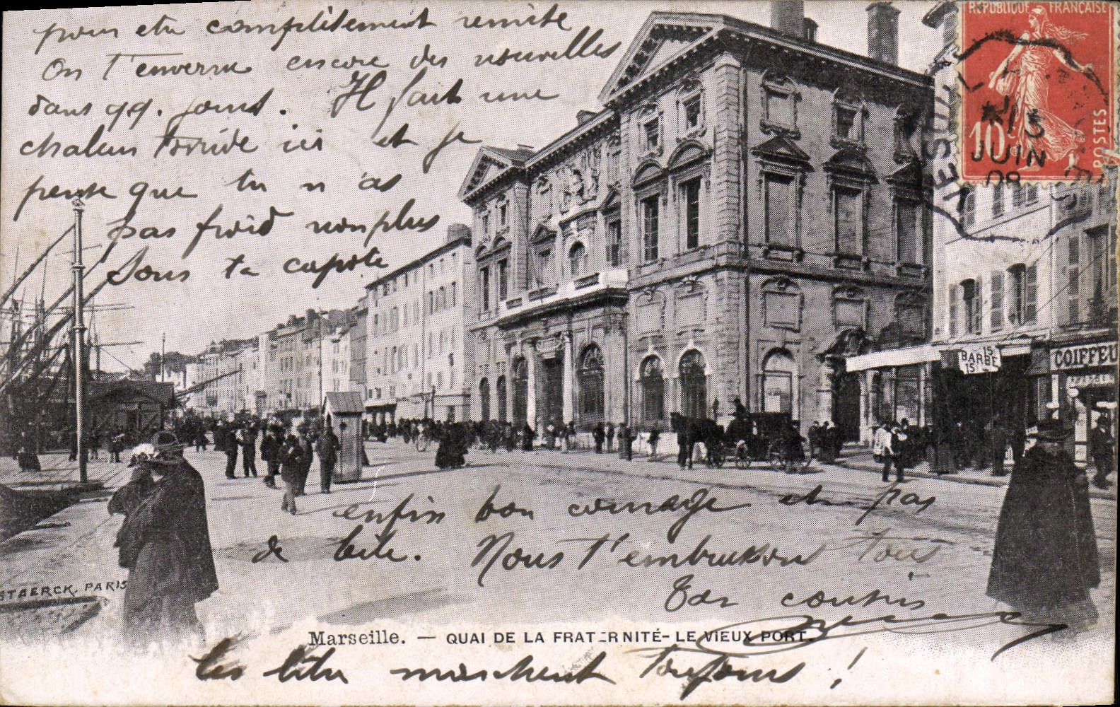 CPA Marseille Quai de la Fraternite Le vieux port