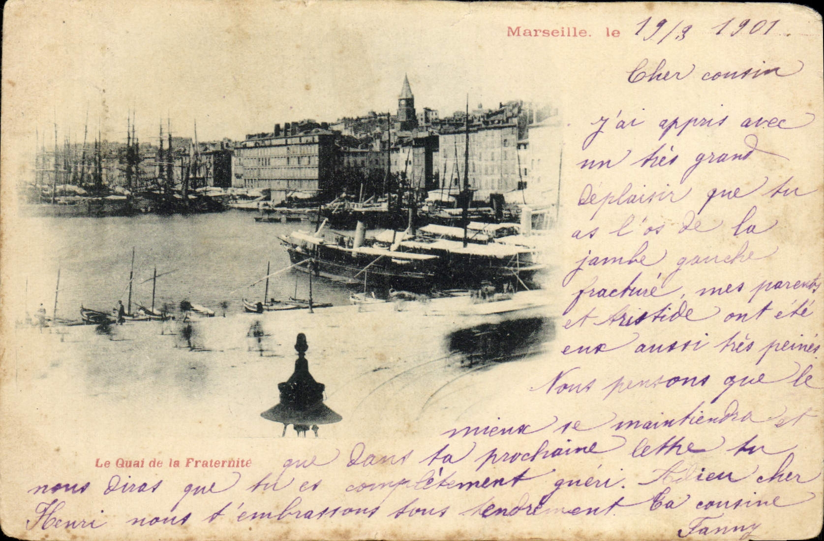 CPA Marseille Le Quai de la Fraternite