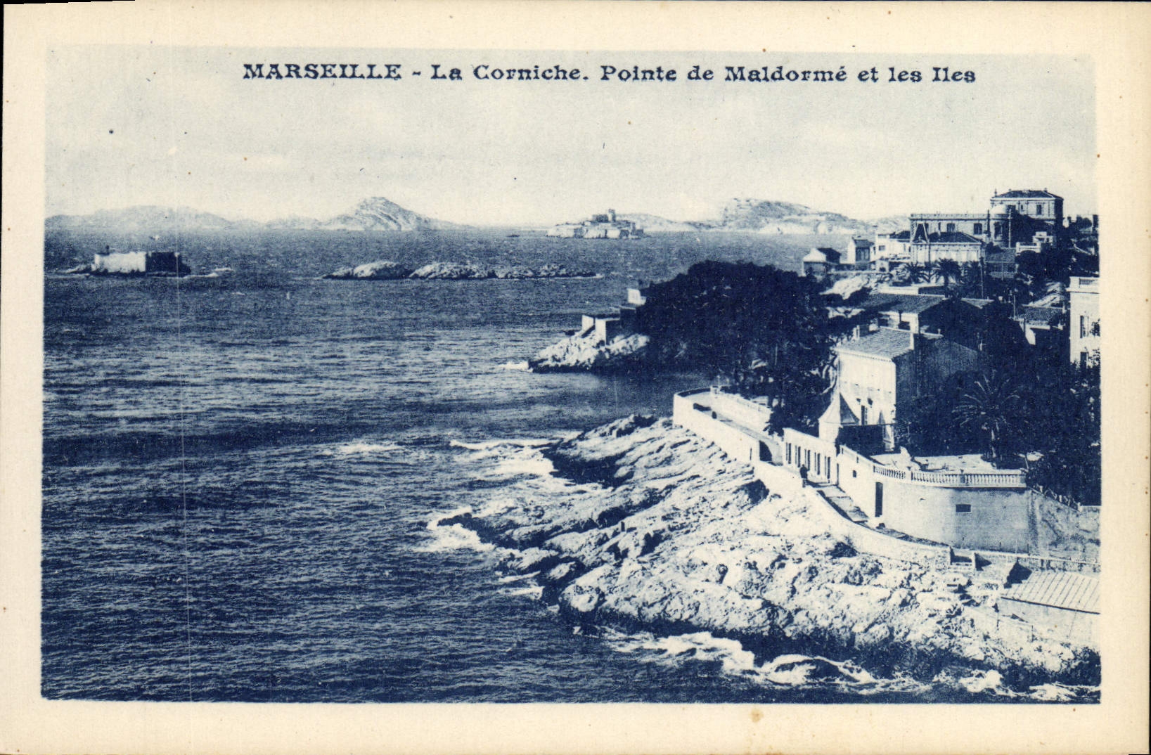 POSTAL Marsella de la VENDIMIA la tapa de la cornisa de Maldorme y de ella