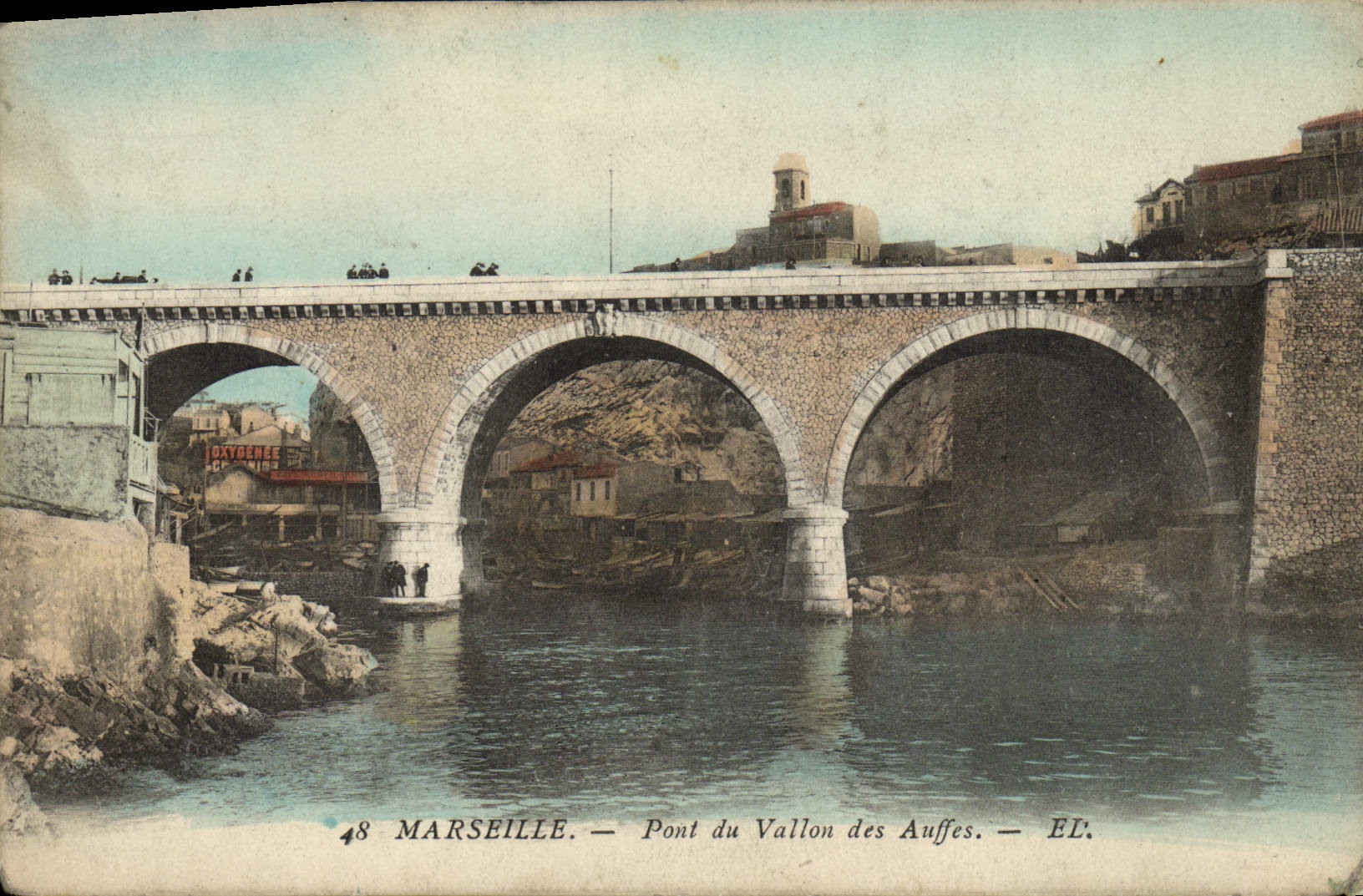 CPA Marseille Pont du Vallon des Auffes 