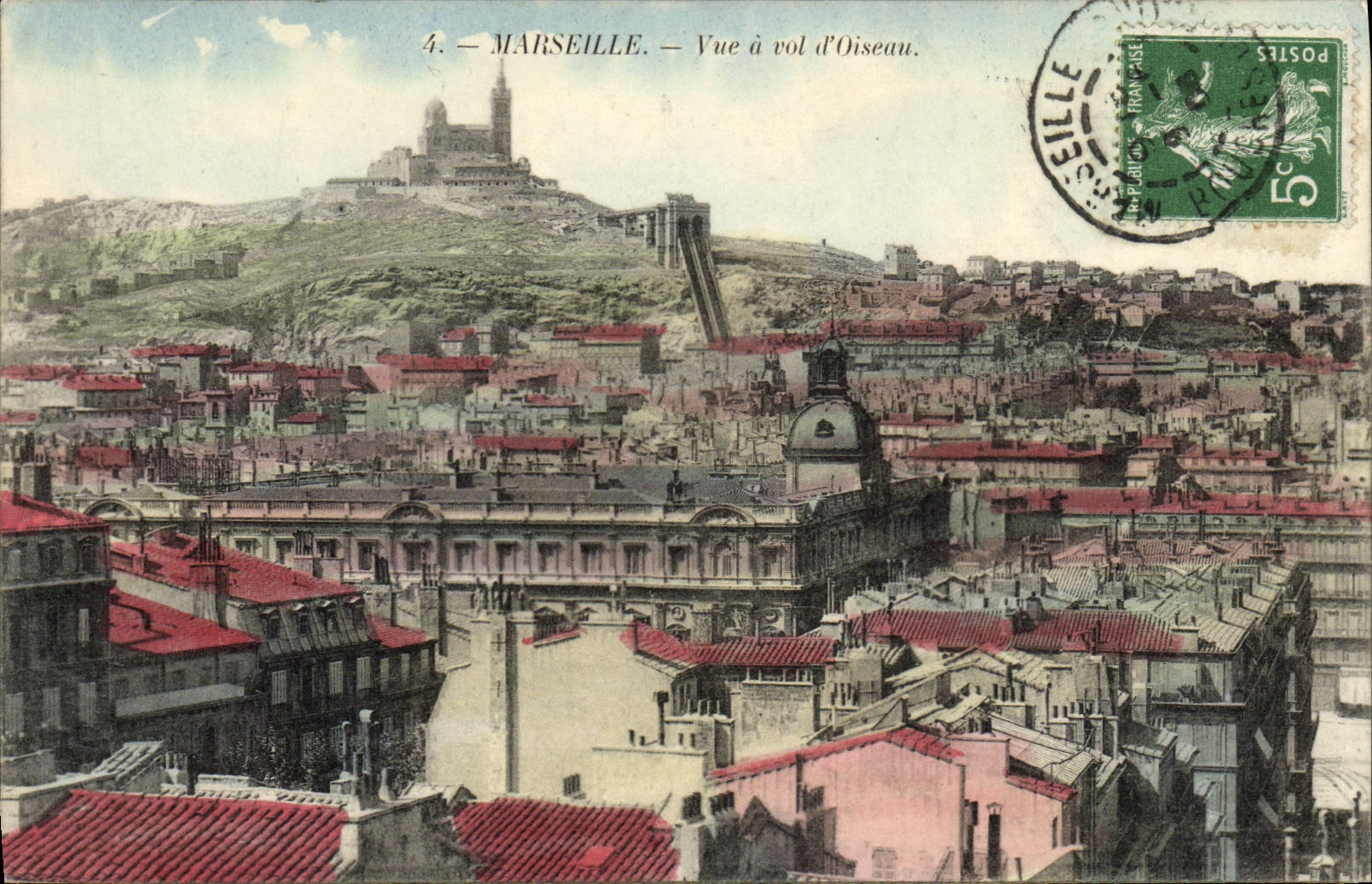 CPA Marseille Vue a vol d'Oiseau 