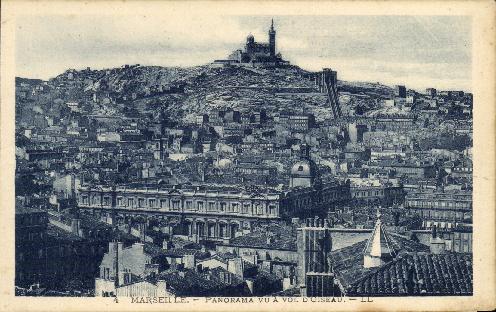 CPA Marseille Panorama vu Vol D'Oiseau