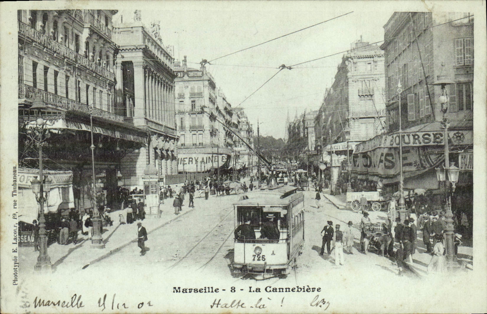 CPA Marseille La Cannebiere Tramway
