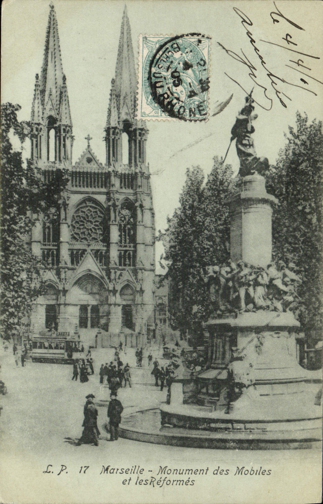 CPA Marseille Monument des Mobiles et les reformes