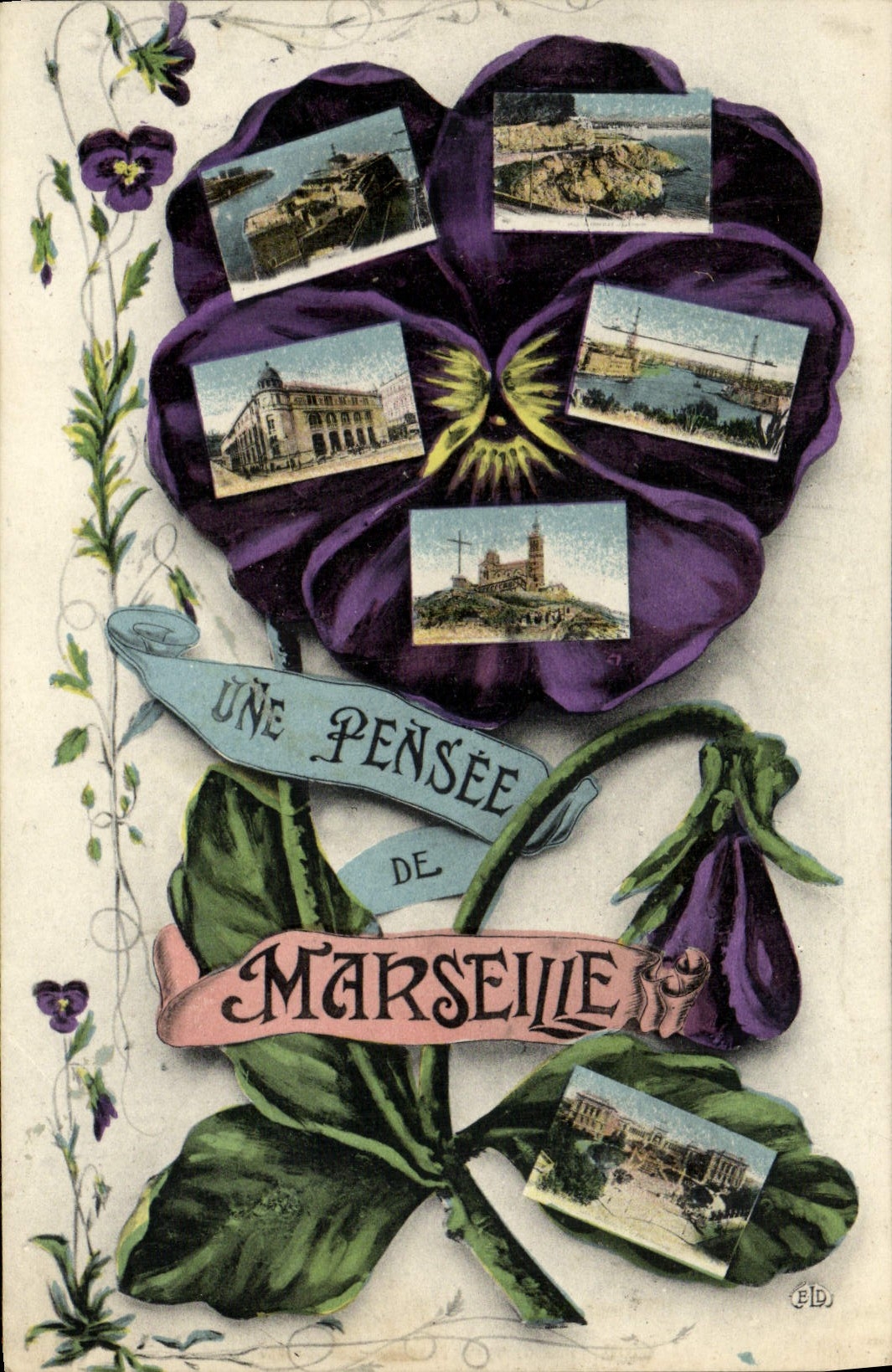 CPA Une Pensee de Marseille 