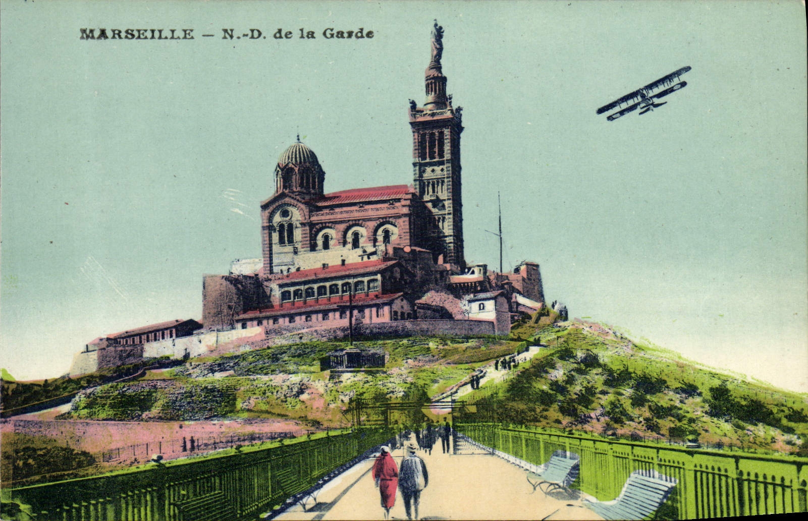CPA Marseille N D de la Garde Avion