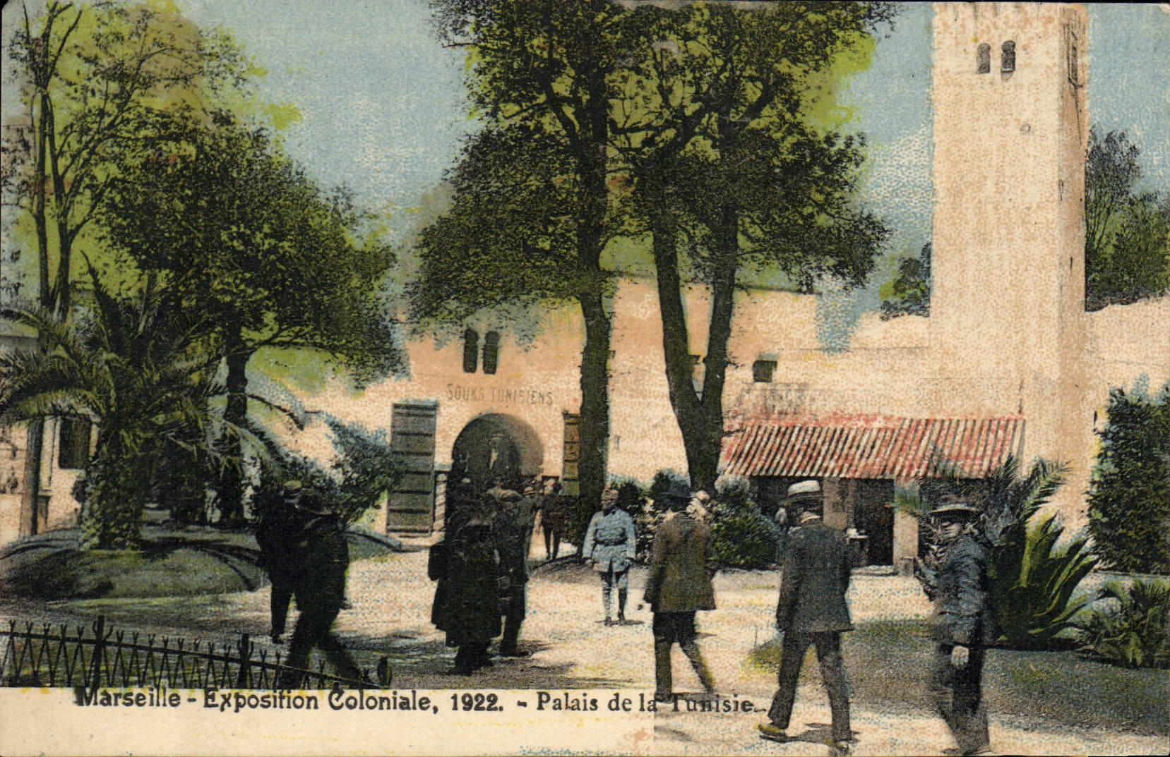 CPA Marseille Exposition Coloniale 1922 Palais de la Tunisie