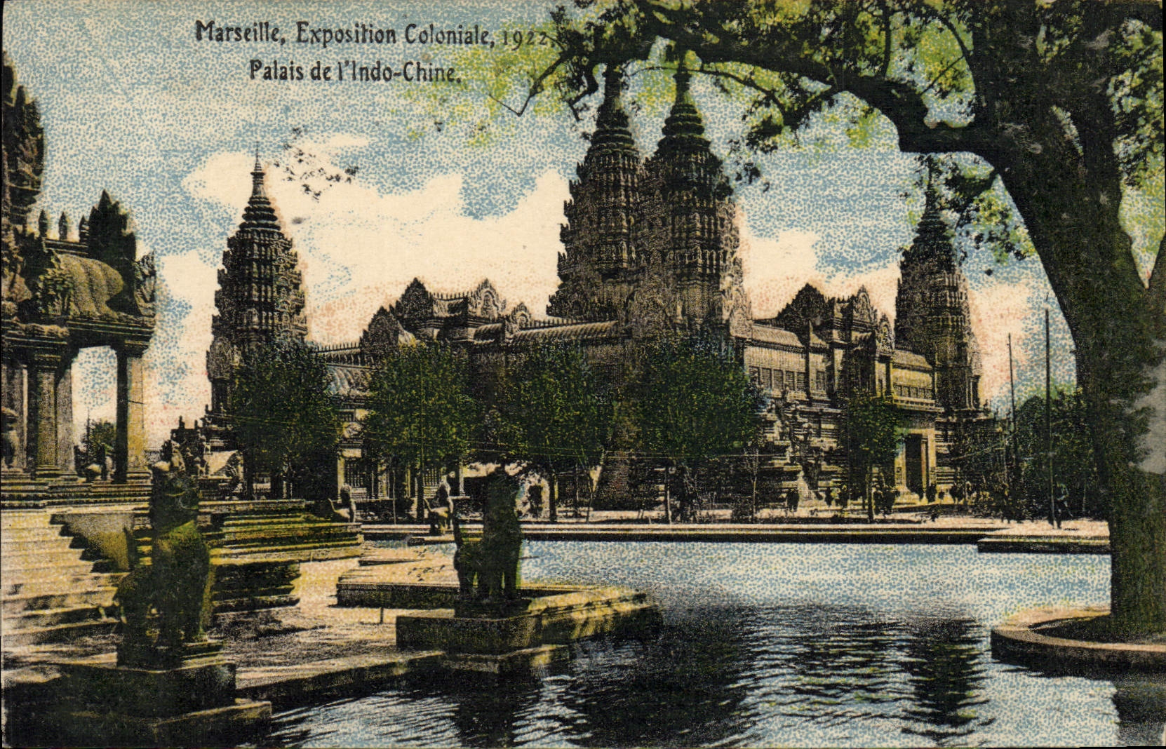 CPA Marseille Exposition Coloniale 1922 Palais de L'Indo Chine 