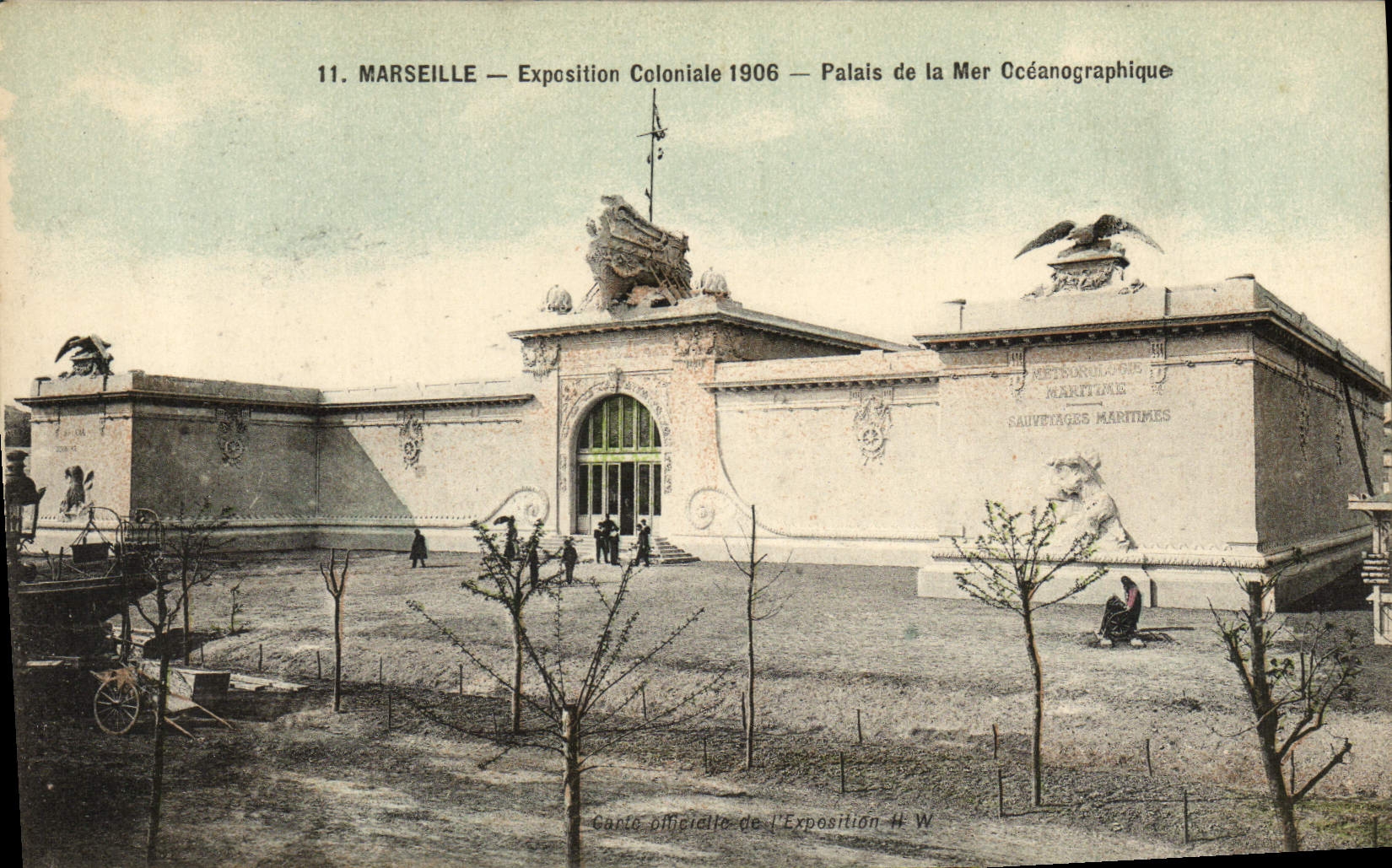 De la VENDIMIA de la POSTAL de Marsella paladares del Colonial 1906 favorablemente del mar oceanográfico