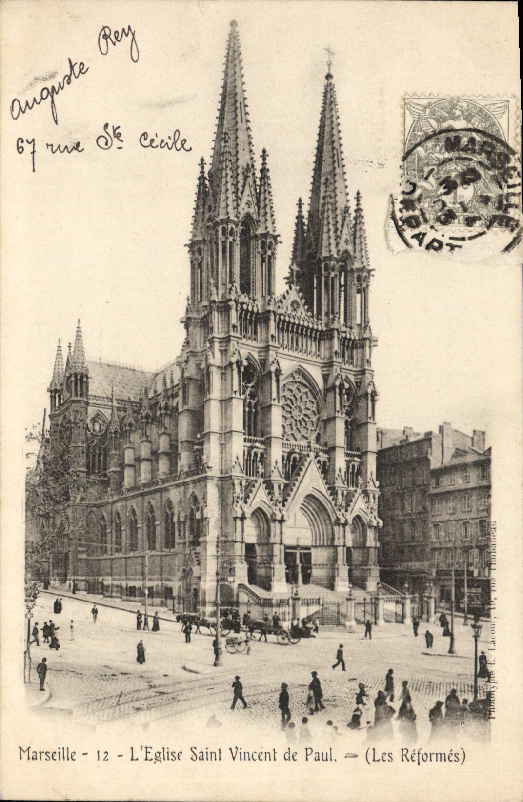 CPA Marseille L'Eglise Saint Vincent de Paul Les reformes