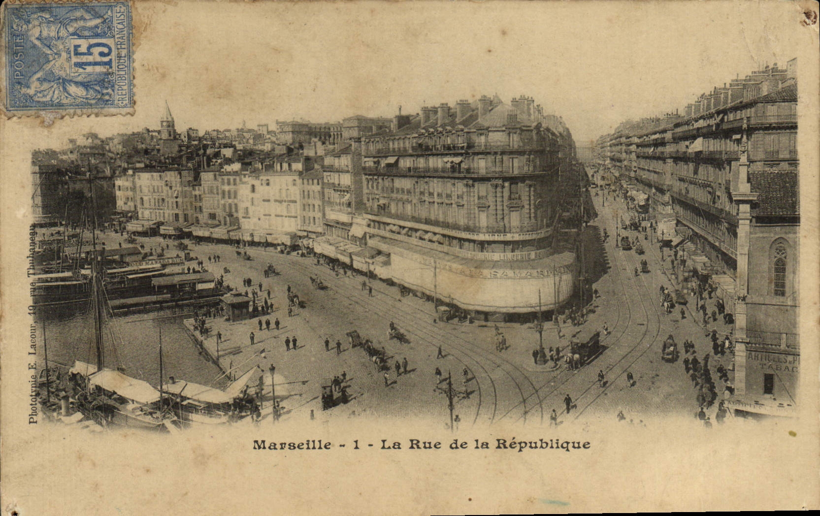 CPA Marseille La Rue de la Republique 