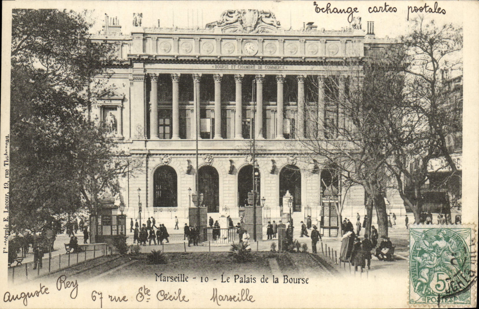 CPA Marseille Le Palais de la Bourse 