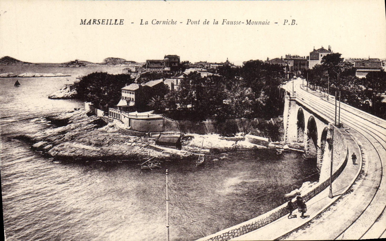 CPA Marseille La Corniche Pont de la Fausse Monnaie 