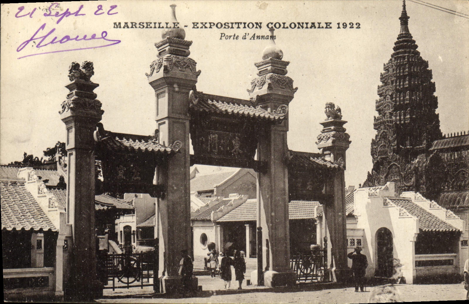 CPA Marseille Exposition Coloniale 1922 Porte d'Annam
