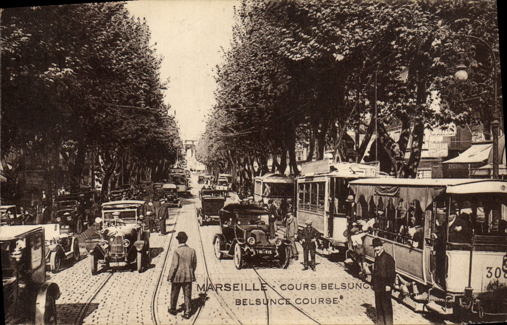 CPA Marseille Cours Belsunce Tramway