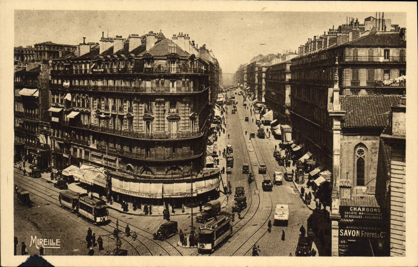 CPA Marseille Qual du Port et Rue de la Republique 