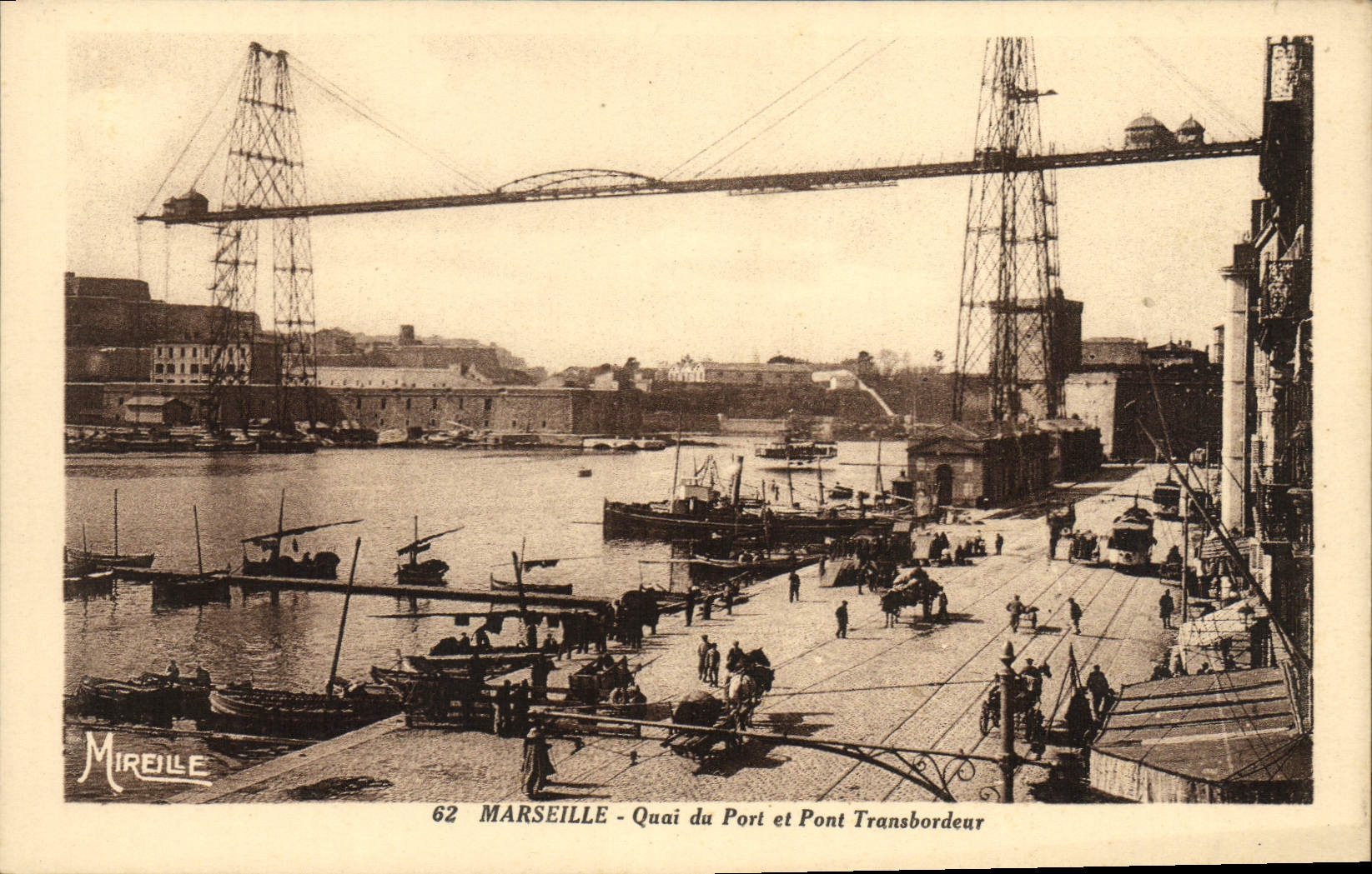 CPA Marseille Quai du Port et Pont Transbordeur 