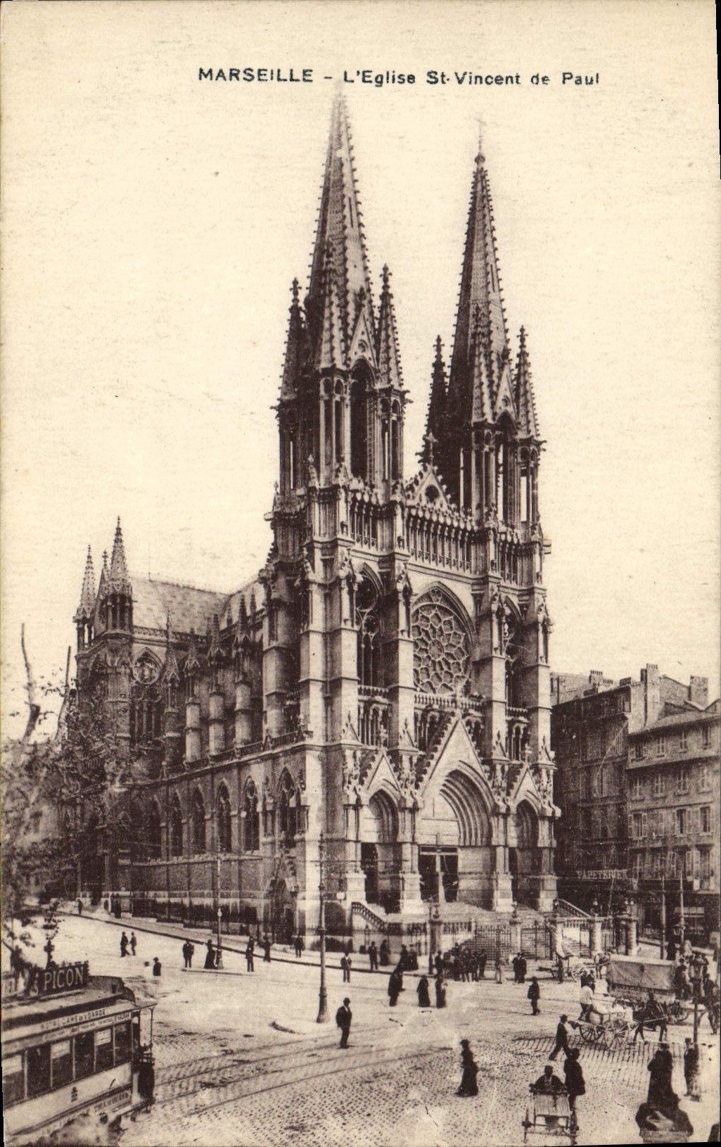 CPA Marseille L'Eglise St Vincent de Paul