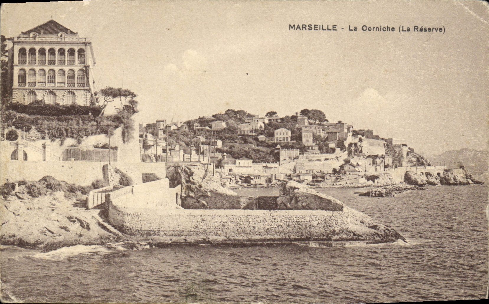 POSTAL Marsella de la VENDIMIA la reserva de la cornisa