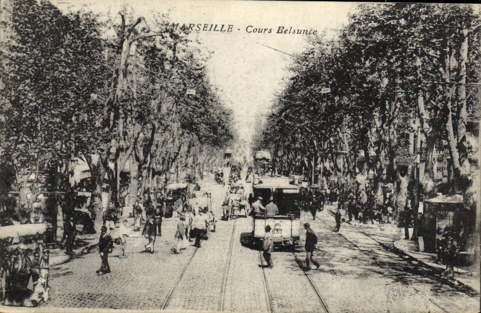 CPA Marseille Cours Belsunce Tramway