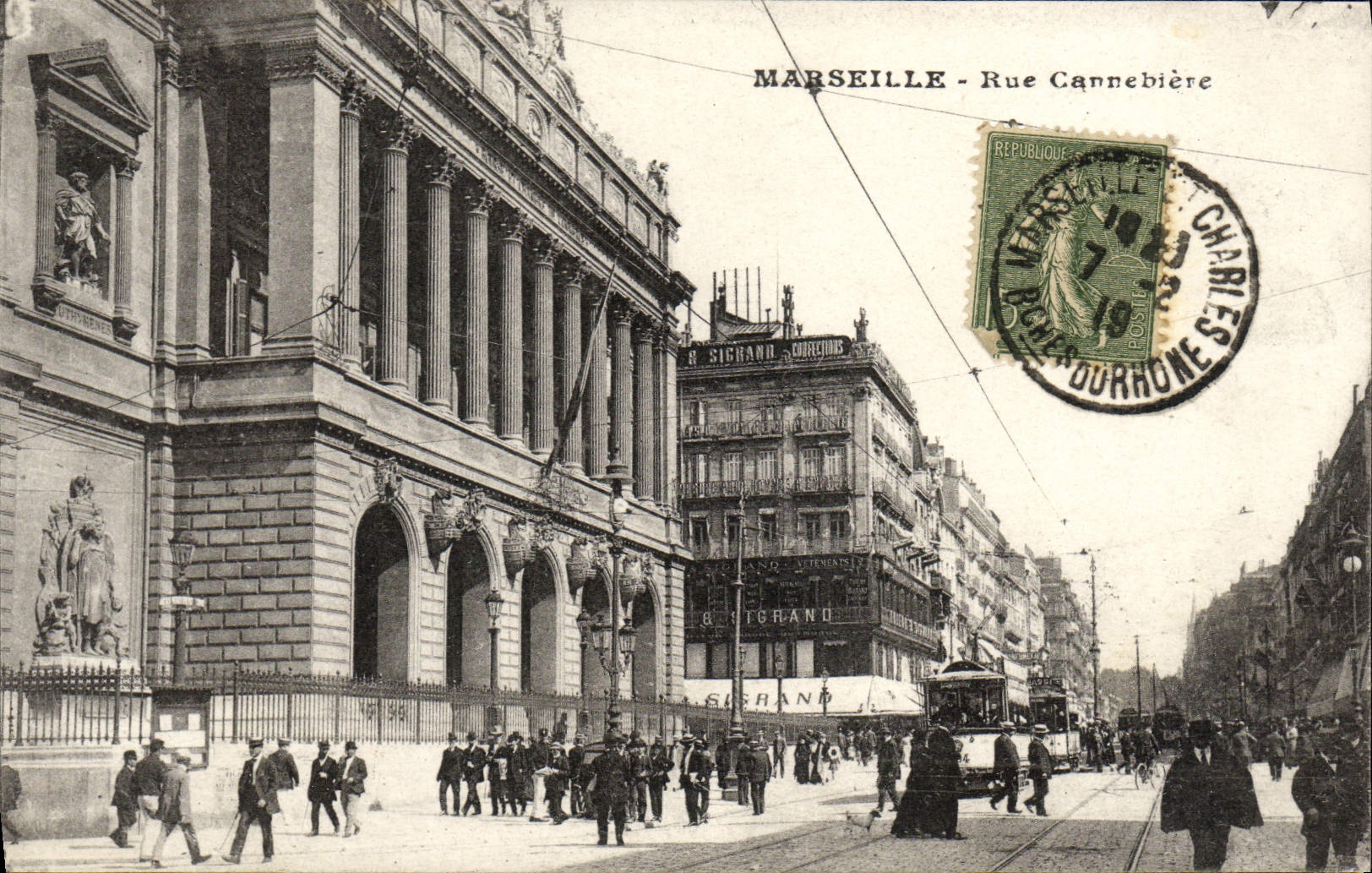 CPA Marseille rue cannebiere