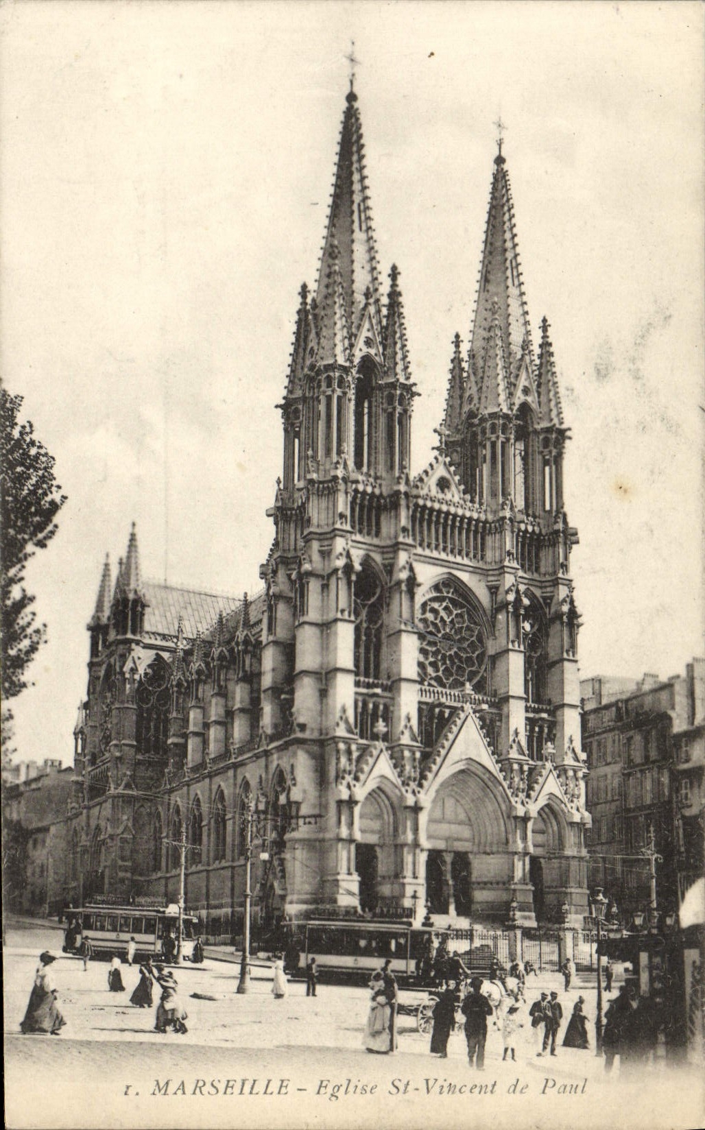 CPA Marseille eglise st vincent de paul