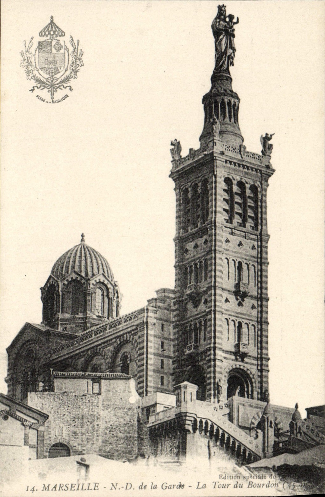 CPA Marseille ND De la garde la tour du bourdon
