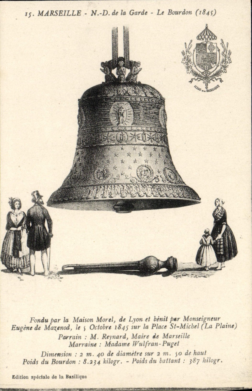 CPA Marseille ND De la Garde le bourdon Cloche 