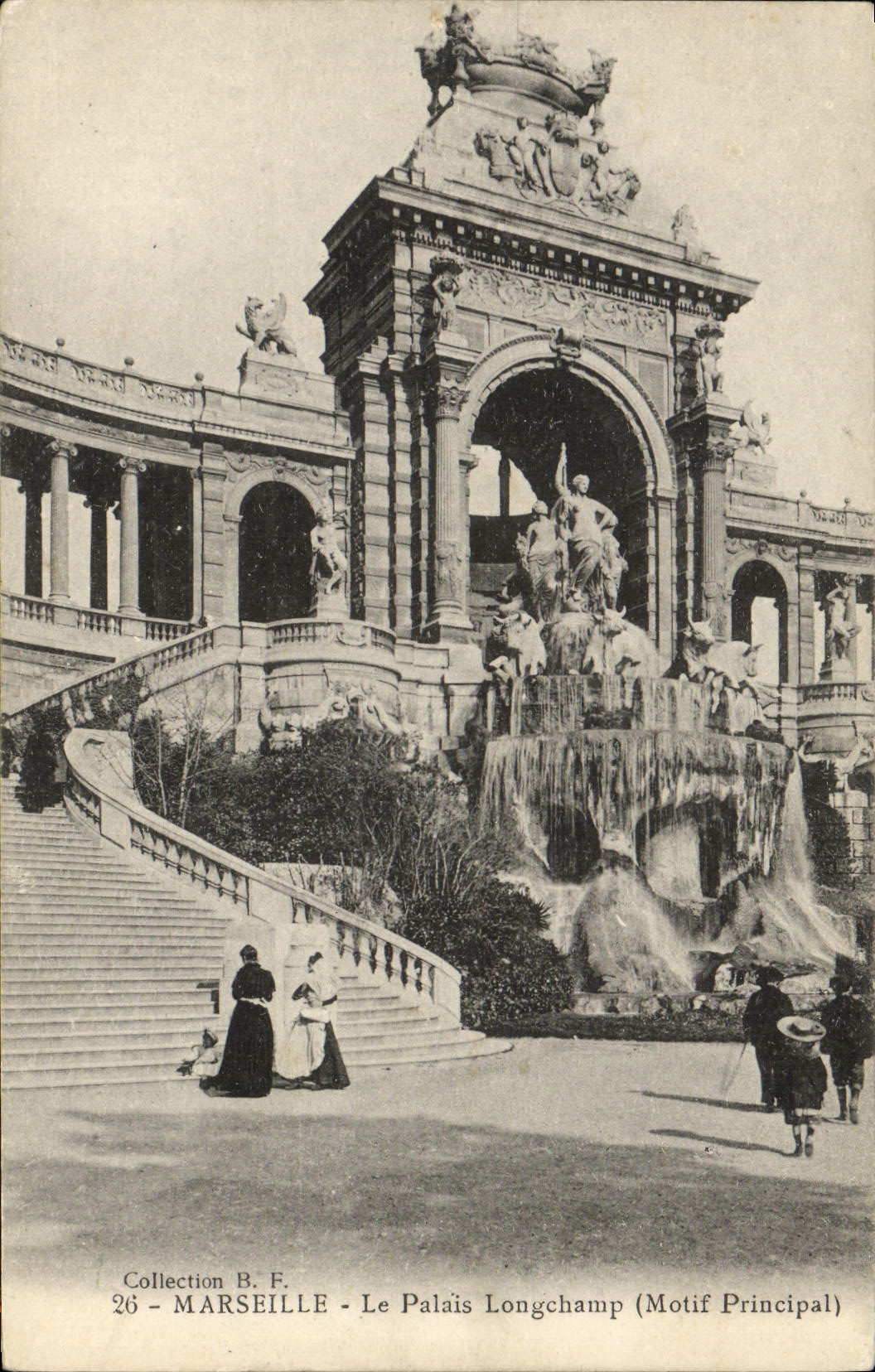 CPA Marseille Le palais longchamp Motif principal