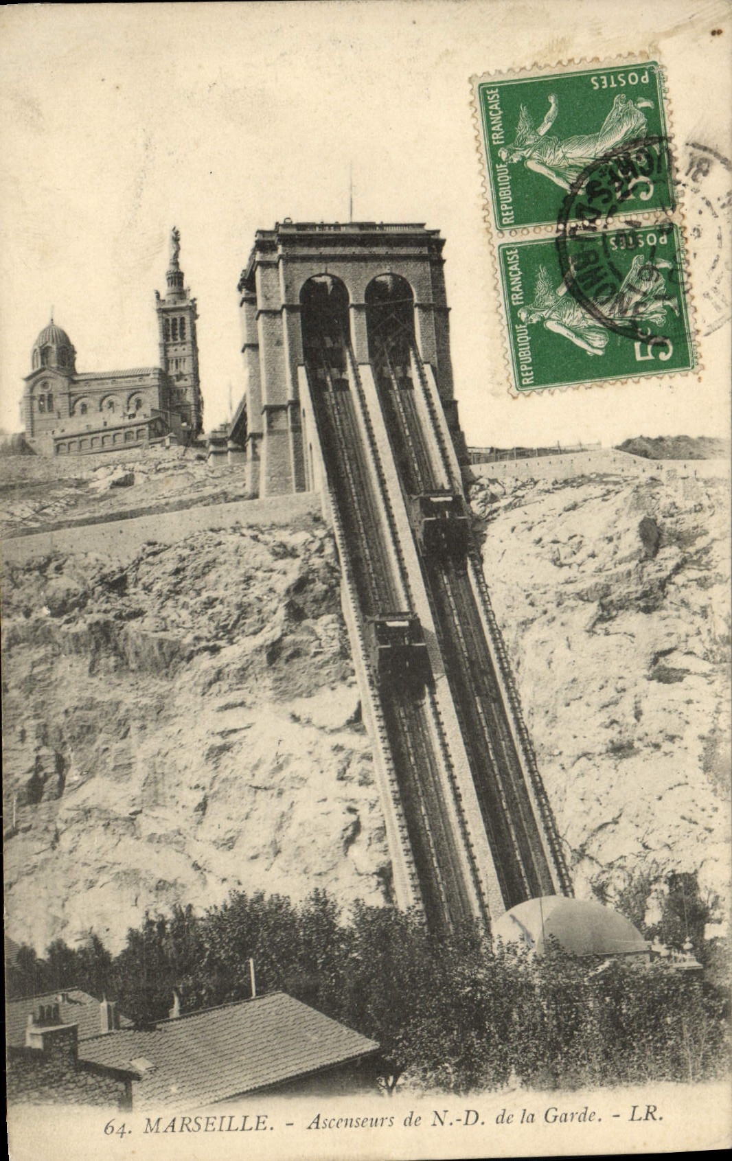 CPA Marseille Ascenseurs de ND de la Garde