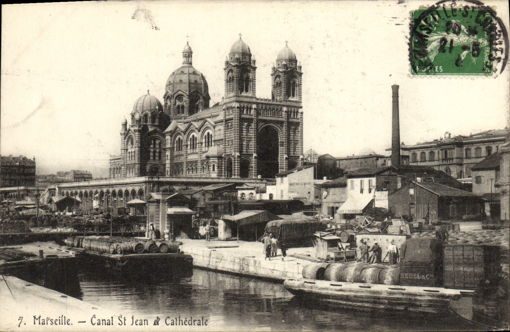 CPA Marseille Canal st jean a cathedrale