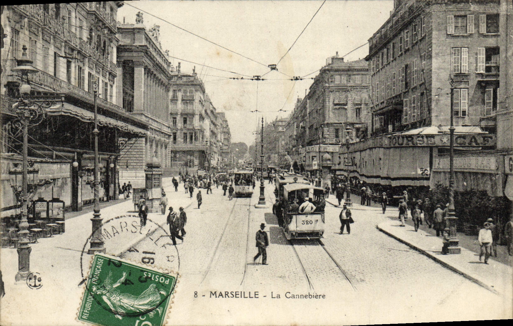 CPA Marseille La cannebiere Tramway