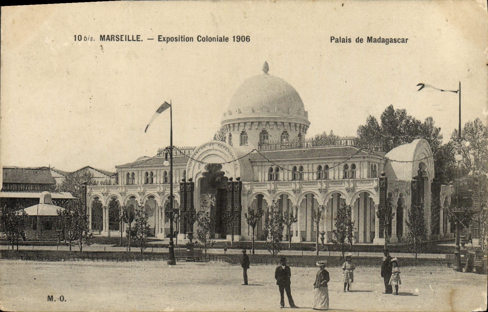 CPA Marseille Exposition coloniale 1906 palais de madagascar